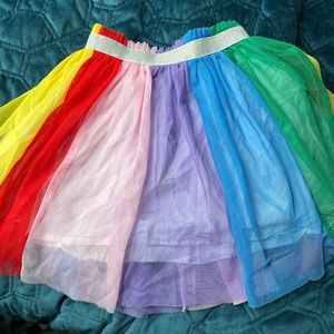 Hanna Andersson rainbow tulle skirt size 5